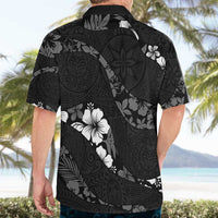 Aloha Hawaii Floral Tapa Hawaiian Shirt Patchwork Charcoal - Polynesian Pride