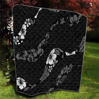 Aloha Hawaii Floral Tapa Quilt Patchwork Charcoal - Polynesian Pride