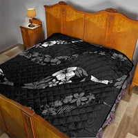 Aloha Hawaii Floral Tapa Quilt Patchwork Charcoal - Polynesian Pride