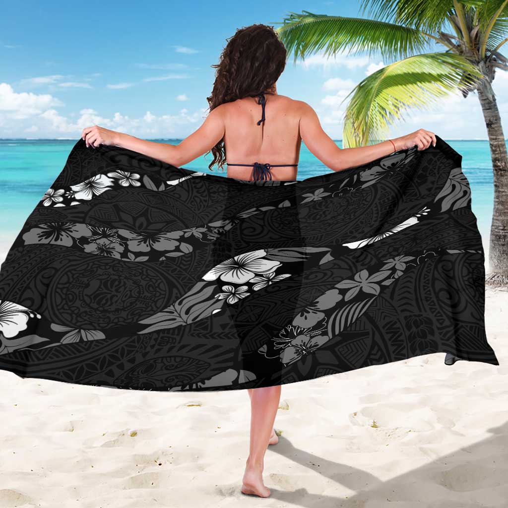 Aloha Hawaii Floral Tapa Sarong Patchwork Charcoal - Polynesian Pride