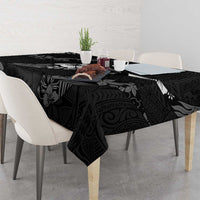 Aloha Hawaii Floral Tapa Tablecloth Patchwork Charcoal - Polynesian Pride