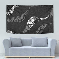 Aloha Hawaii Floral Tapa Tapestry Patchwork Charcoal - Polynesian Pride