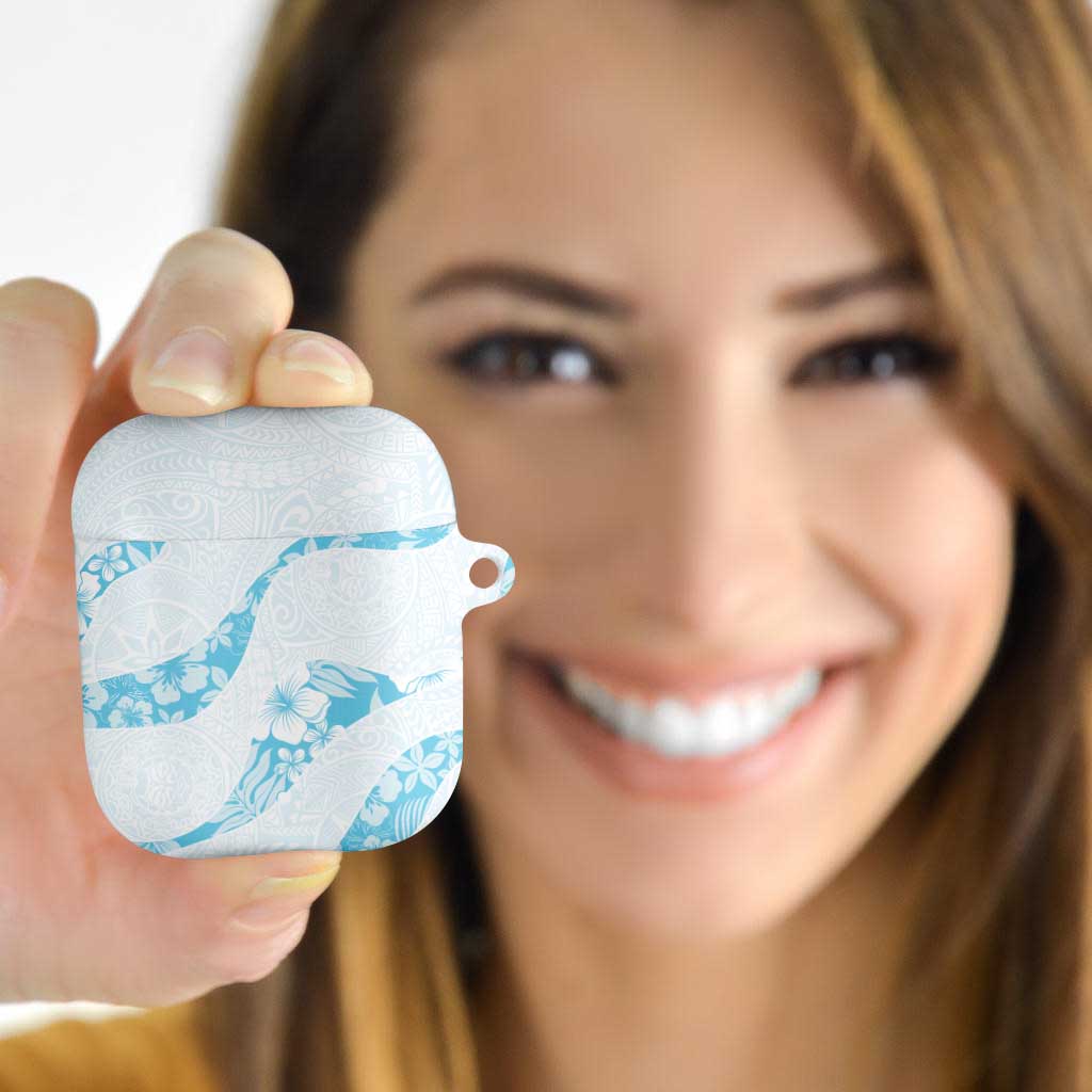 Aloha Hawaii Floral Tapa AirPods Case Patchwork Turquoise LT7 Turquoise - Polynesian Pride