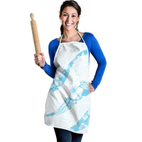 Aloha Hawaii Floral Tapa Apron Patchwork Turquoise - Polynesian Pride