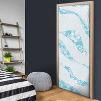 Aloha Hawaii Floral Tapa Door Cover Patchwork Turquoise - Polynesian Pride