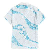 Aloha Hawaii Floral Tapa Family Matching Mermaid Dress and Hawaiian Shirt Patchwork Turquoise - Polynesian Pride