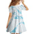 Aloha Hawaii Floral Tapa Family Matching Off The Shoulder Long Sleeve Dress and Hawaiian Shirt Patchwork Turquoise - Polynesian Pride