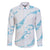 Aloha Hawaii Floral Tapa Family Matching Off The Shoulder Long Sleeve Dress and Hawaiian Shirt Patchwork Turquoise - Polynesian Pride