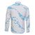 Aloha Hawaii Floral Tapa Family Matching Off The Shoulder Long Sleeve Dress and Hawaiian Shirt Patchwork Turquoise - Polynesian Pride