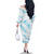 Aloha Hawaii Floral Tapa Family Matching Off The Shoulder Long Sleeve Dress and Hawaiian Shirt Patchwork Turquoise - Polynesian Pride