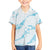 Aloha Hawaii Floral Tapa Family Matching Off The Shoulder Long Sleeve Dress and Hawaiian Shirt Patchwork Turquoise - Polynesian Pride