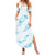 Aloha Hawaii Floral Tapa Family Matching Summer Maxi Dress and Hawaiian Shirt Patchwork Turquoise - Polynesian Pride