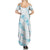 Aloha Hawaii Floral Tapa Family Matching Summer Maxi Dress and Hawaiian Shirt Patchwork Turquoise - Polynesian Pride
