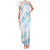 Aloha Hawaii Floral Tapa Family Matching Tank Maxi Dress and Hawaiian Shirt Patchwork Turquoise - Polynesian Pride
