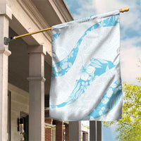 Aloha Hawaii Floral Tapa Garden Flag Patchwork Turquoise - Polynesian Pride