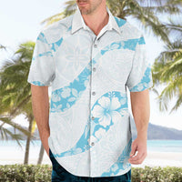 Aloha Hawaii Floral Tapa Hawaiian Shirt Patchwork Turquoise - Polynesian Pride