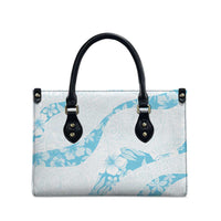 Aloha Hawaii Floral Tapa Leather Bag Patchwork Turquoise - Polynesian Pride