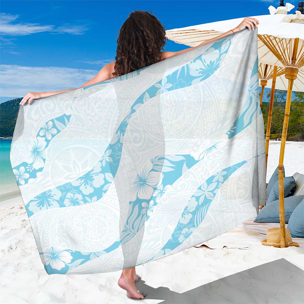 Aloha Hawaii Floral Tapa Sarong Patchwork Turquoise - Polynesian Pride