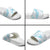 Aloha Hawaii Floral Tapa Slide Sandals Patchwork Turquoise - Polynesian Pride