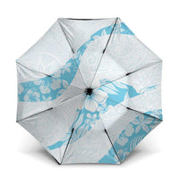 Aloha Hawaii Floral Tapa Umbrella Patchwork Turquoise - Polynesian Pride