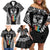 personalised-kia-kaha-te-reo-maori-family-matching-off-shoulder-short-dress-and-hawaiian-shirt-hei-tiki-mix-koru-black