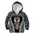 Personalised Kia Kaha Te Reo Maori Kid Hoodie Hei Tiki Mix Koru - Black LT7 Hoodie Black - Polynesian Pride