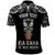 Personalised Kia Kaha Te Reo Maori Polo Shirt Hei Tiki Mix Koru - Black LT7 - Polynesian Pride