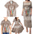 Personalised Kia Kaha Te Reo Maori Family Matching Puletasi Dress and Hawaiian Shirt Hei Tiki Mix Koru - Brown LT7 - Polynesian Pride