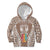 Personalised Kia Kaha Te Reo Maori Kid Hoodie Hei Tiki Mix Koru - Brown LT7 Hoodie Brown - Polynesian Pride