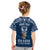 Personalised Kia Kaha Te Reo Maori Kid T Shirt Hei Tiki Mix Koru - Navy Blue LT7 - Polynesian Pride