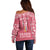 personalised-kia-kaha-te-reo-maori-off-shoulder-sweater-hei-tiki-mix-koru-pink
