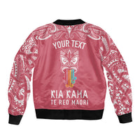 personalised-kia-kaha-te-reo-maori-sleeve-zip-bomber-jacket-hei-tiki-mix-koru-pink