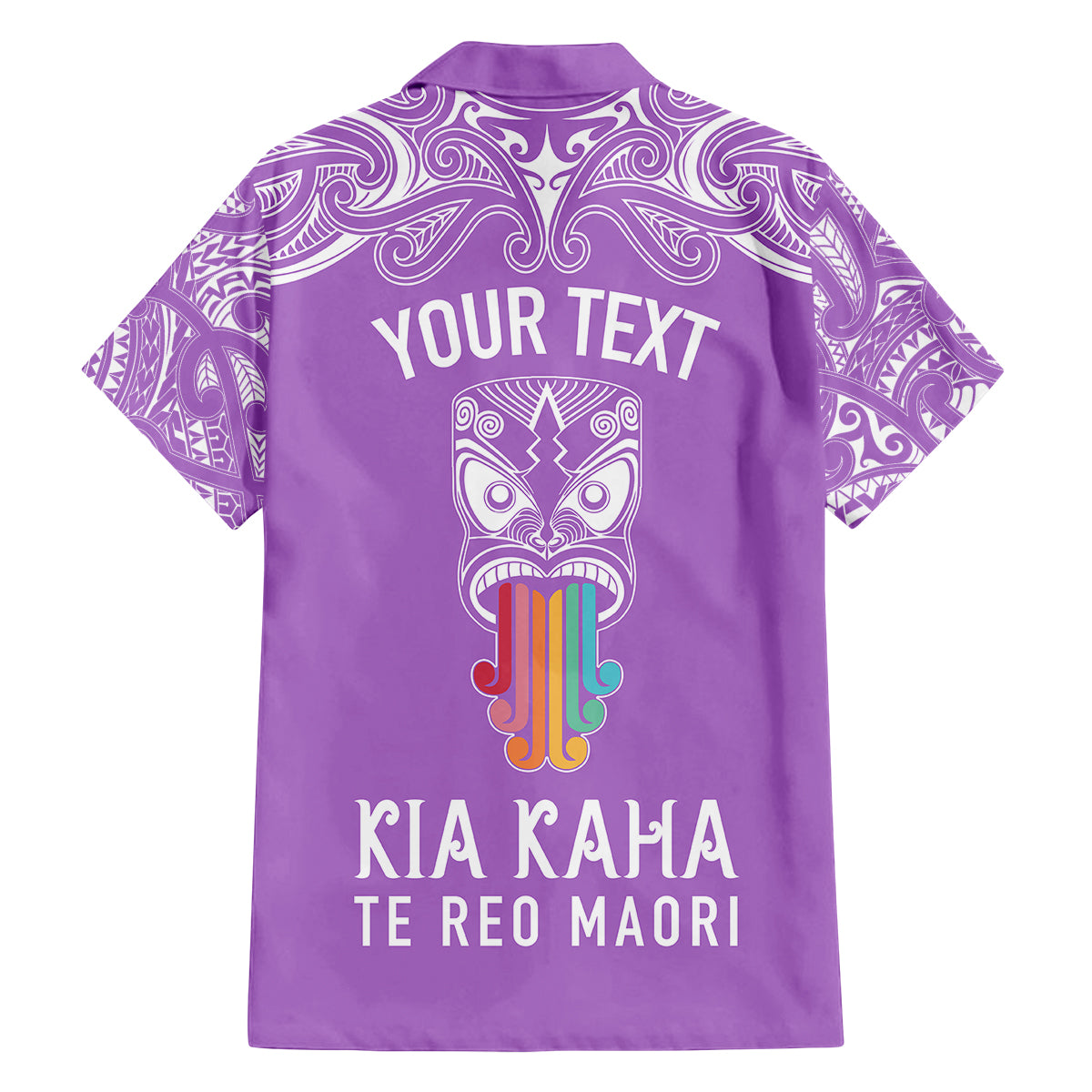 personalised-kia-kaha-te-reo-maori-family-matching-off-shoulder-maxi-dress-and-hawaiian-shirt-hei-tiki-mix-koru-purple