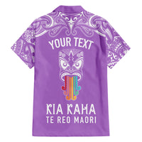 personalised-kia-kaha-te-reo-maori-family-matching-summer-maxi-dress-and-hawaiian-shirt-hei-tiki-mix-koru-purple