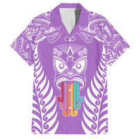 personalised-kia-kaha-te-reo-maori-kid-hawaiian-shirt-hei-tiki-mix-koru-purple