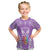 Personalised Kia Kaha Te Reo Maori Kid T Shirt Hei Tiki Mix Koru - Purple LT7 Purple - Polynesian Pride