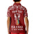 Personalised Kia Kaha Te Reo Maori Kid Polo Shirt Hei Tiki Mix Koru - Red LT7 - Polynesian Pride