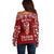 personalised-kia-kaha-te-reo-maori-off-shoulder-sweater-hei-tiki-mix-koru-red