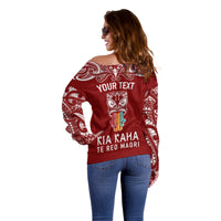 personalised-kia-kaha-te-reo-maori-off-shoulder-sweater-hei-tiki-mix-koru-red