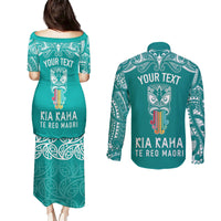 personalised-kia-kaha-te-reo-maori-couples-matching-puletasi-dress-and-long-sleeve-button-shirts-hei-tiki-mix-koru-teal