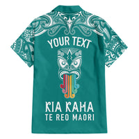 personalised-kia-kaha-te-reo-maori-kid-hawaiian-shirt-hei-tiki-mix-koru-teal