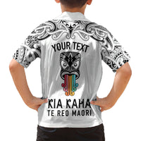 personalised-kia-kaha-te-reo-maori-kid-hawaiian-shirt-hei-tiki-mix-koru-white