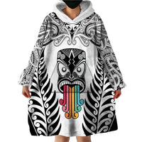 personalised-kia-kaha-te-reo-maori-wearable-blanket-hoodie-hei-tiki-mix-koru-white