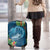 Outrigger Canoe Blue Luggage Cover On The Waves