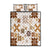Vintage Hawaii Quilt Bed Set Hawaiian Quilt Kapa Mismatch Beige LT7 Beige - Polynesian Pride