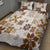 Vintage Hawaii Quilt Bed Set Hawaiian Quilt Kapa Mismatch Beige LT7 - Polynesian Pride