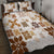 Vintage Hawaii Quilt Bed Set Hawaiian Quilt Kapa Mismatch Beige LT7 - Polynesian Pride