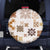 Vintage Hawaii Spare Tire Cover Hawaiian Quilt Kapa Mismatch Beige LT7 Beige - Polynesian Pride