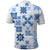 Vintage Hawaii Polo Shirt Hawaiian Quilt Kapa Mismatch Blue LT7 - Polynesian Pride