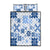 Vintage Hawaii Quilt Bed Set Hawaiian Quilt Kapa Mismatch Blue LT7 Blue - Polynesian Pride